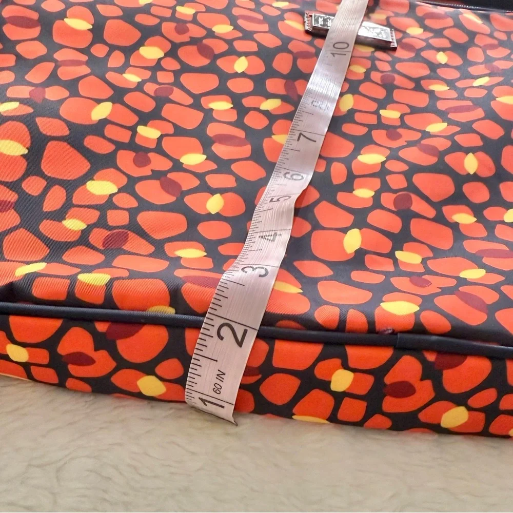 Hadaki Arabesque Pebble Print Laptop Bag Orange Blue 15.4”